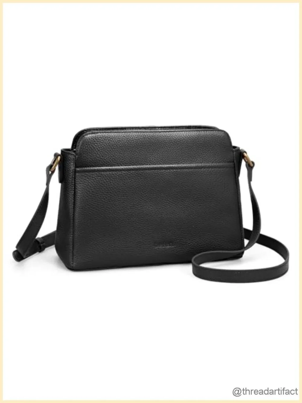 Genuine Leather Anti-theft Crossbody Bag with RFID Card Slots